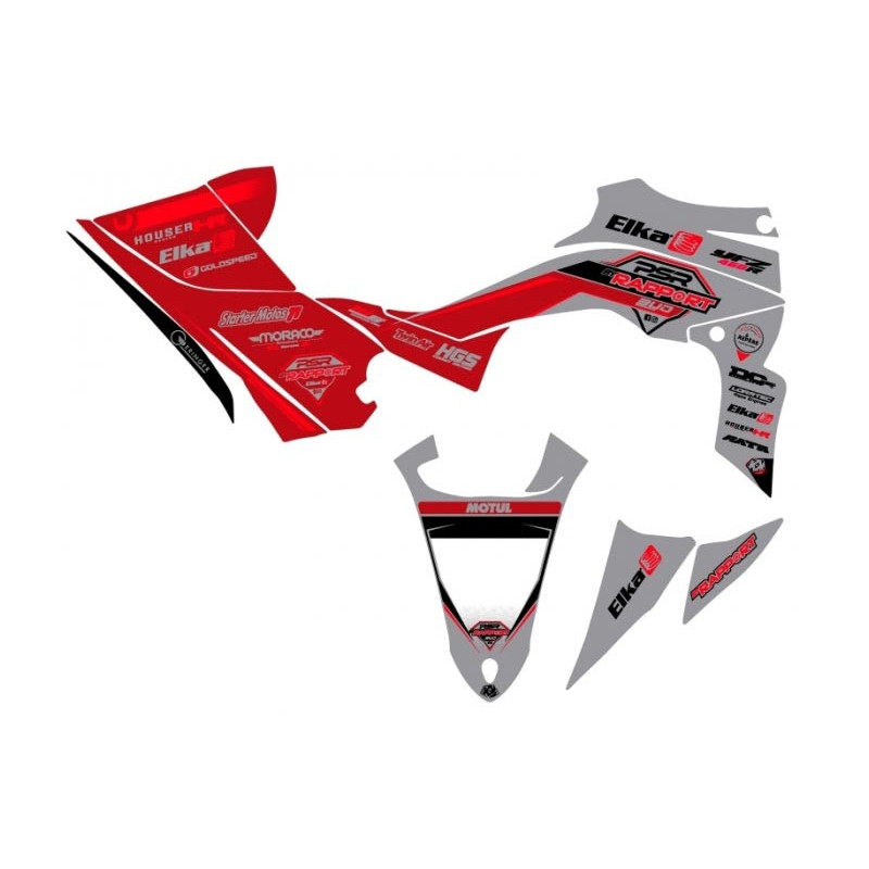 Graphic Kit réplica PSR-BY RAPPORT grey/red - 450 YFZR