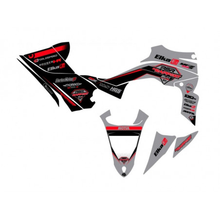 Graphic Kit réplica PSR-BY RAPPORT grey and black for Yamaha 450 YFZR (2014 - 2021)