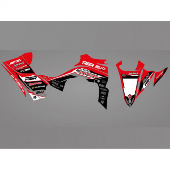 Graphic Kit réplica PSR-BY RAPPORT red for Yamaha 450 YFZR