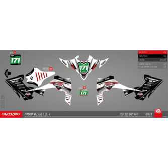 Kit déco PSR-By Rapport Blanc/Noir - 450 YFZR 2014 Kit déco PSR-By Rapport Blanc/Noir - 450 YFZR 2014