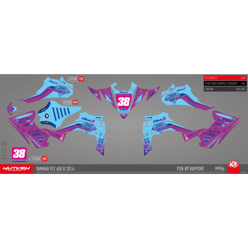 Kit déco Kutvek bleu/violet - 450 YFZR 2014