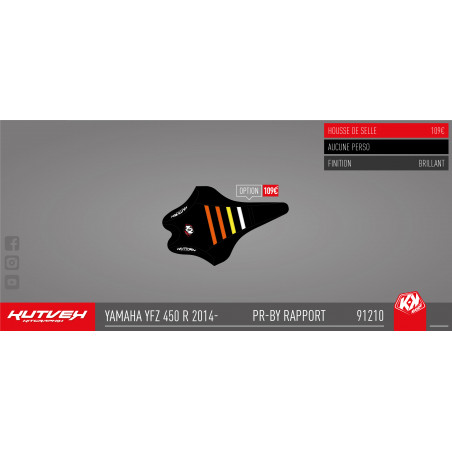 Housse de selle Kutvek noir/orange/jaune - 450 YFZR 2014