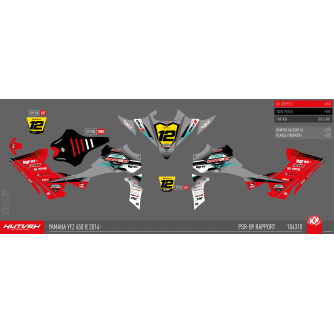 Kit déco Kutvek rouge/gris - 450 YFZR 2014