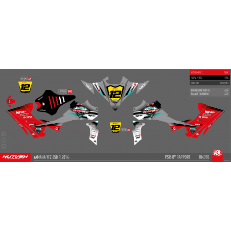 Kit déco Kutvek rouge/gris - 450 YFZR 2014