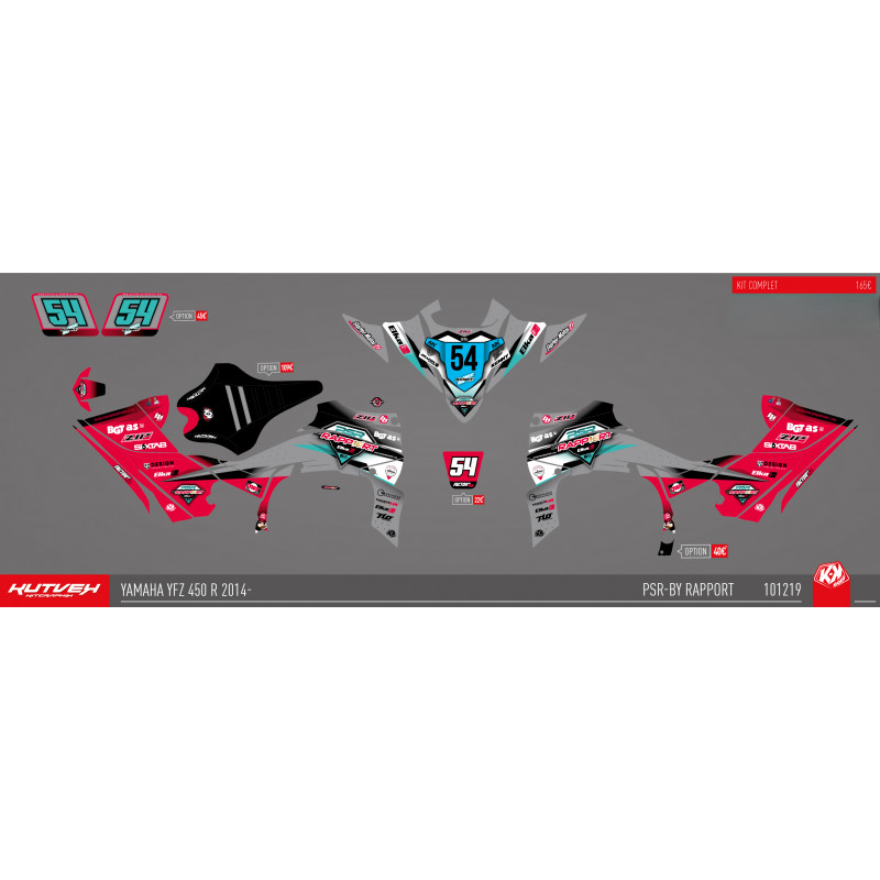 Graphic kit Kutvek pink/grey - 450 YFZR Graphic kit Kutvek pink/grey - 450 YFZR